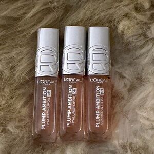 ‼️SET OF 3‼️L'Oreal Paris Plump Ambition Lip Oil, Rosé